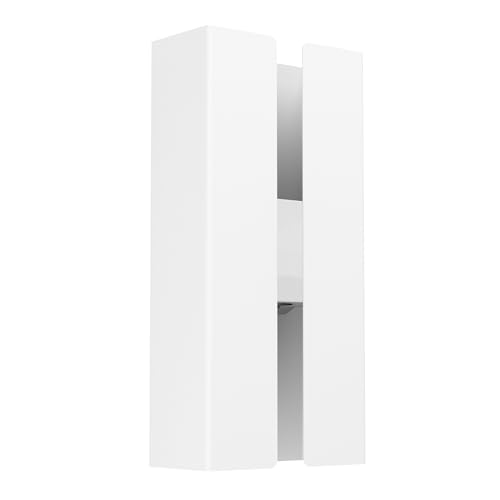 Eglo LED wall Light Outdoor Briscola, wall-Mounted lamp, Exterior Fixture with dip Switch, White Metal, Warm White, Neutral Cool IP44
