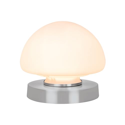 Anika Touch Control Table Lamp / 3 Way Dimmable Settings/Dome Shape with Silver Base/Bedside Light, Living Room, Desk Lamp, Reading Light