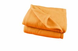 Poyet Motte Polex Fleece Blanket Polyester Honey, polyester, hot honey, 220x180 cm
