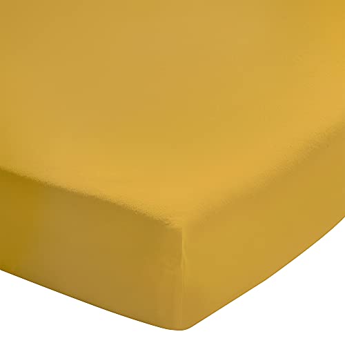 ESSIX Soft Linen Plain Dyed Cotton Fitted Sheet, Made in France