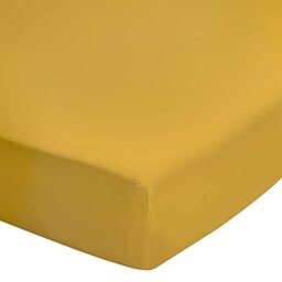 ESSIX Soft Linen Plain Dyed Cotton Fitted Sheet, Made in France
