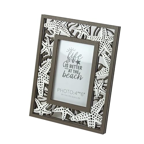 Nauticalia Photo Frame with Cutout Starfish, brown, 19x24cm