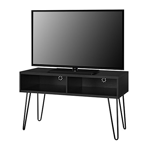 DHP Owen TV Stand 42 Inch in Black Oak, 50x107x63cm (DxWxH)