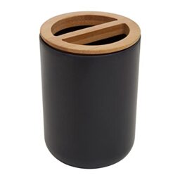 Premier Housewares Black Toothbrush Holder/Electric Toothbrush Holder/Toothbrush Holder/Toothbrush Cup/Electric Black Toothbrush Holder/Perfect For Brushing Teeth