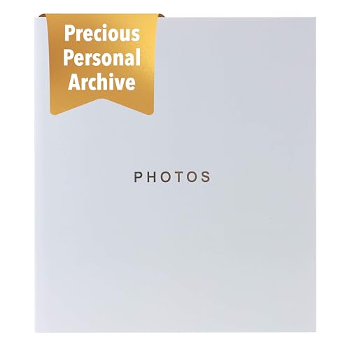 "Kiera Grace 400-Pocket Jocelyn Simple & Classic Photo Album For Home & Office With CD Storage Pocket, 13.19""L x 12.01""W x 1.5""H To Display 400-4"" x 6"" Pictures, Grey"