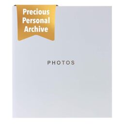 "Kiera Grace 400-Pocket Jocelyn Simple & Classic Photo Album For Home & Office With CD Storage Pocket, 13.19""L x 12.01""W x 1.5""H To Display 400-4"" x 6"" Pictures, Grey"