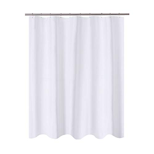N&Y HOME RV Shower Curtain or Liner Fabric, 60 x 64 inches Camper Shower Curtain, Travel Trailer Shower Curtain for Camping, White Bathroom Curtains with Grommets, 60x64