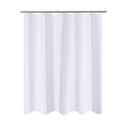 N&Y HOME RV Shower Curtain or Liner Fabric, 60 x 64 inches Camper Shower Curtain, Travel Trailer Shower Curtain for Camping, White Bathroom Curtains with Grommets, 60x64