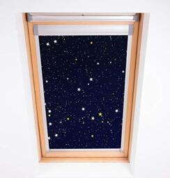 Bloc Blinds Skylight for Rooflite Roof Windows M8A, Blackout, Night Sky