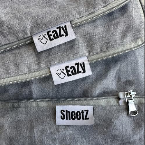 Eazy SheetZ???: Fitted Sheets That Won't Pop Off, Zipper Sheets, Stay On Sheet, Fitted Sheets, Fitted Zipper Sheet, Zip On Sheets - RV King (C) 70X74X10 (9-11 inch Depth), Gray (Crisp Cotton) RVC10G