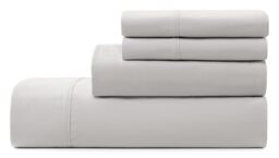 UGG 01331 Alahna King Bed Sheets and Pillowcases 4-Piece Set Sleep in Luxury Machine Washable Deep Pockets Wrinkle-Resistant Silky Cooling Technology for All-Season Comfort, King, Stone