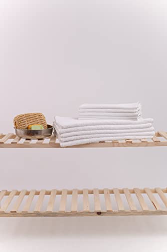 Questo Casa, 10 piece hand towel, 100% cotton, bath towel/hand towel, white, 5 * 30x50 & 5 * 50x91