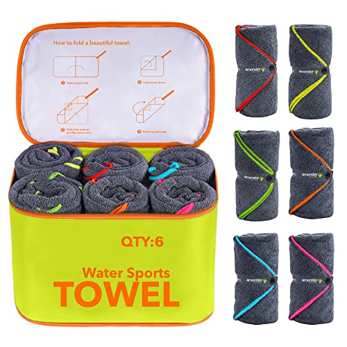 4Monster Microfibre Beach Towel for Travel - Quick Dry Super Absorbent Suede Towel, 160 x 80 cm (California Design)