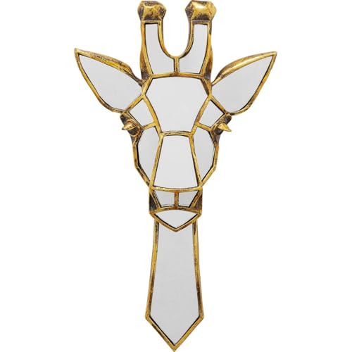 Kare Design Wall Object Giraffe Mirror, Gold, Elegant, Wall-Mounted, Decorative Home Accessories, Gift, Room Decor, Home Decoration for Living Room, Bedroom, Hallway, Home Office, 45x26x5 cm