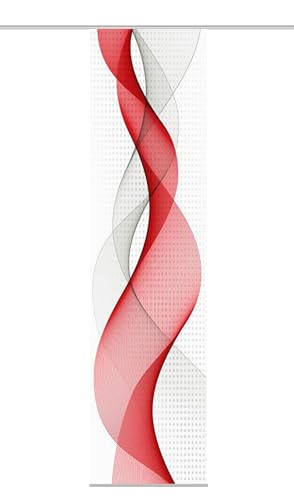 Home Fashion Sliding Panel Curtain OPALIA, Polyester, red, 245 x 60 cm
