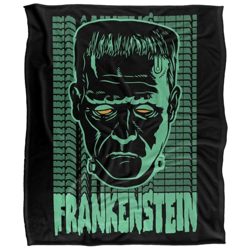 Universal Monsters Blanket, 152 x 127 cm Frankenstein Neon Silky Touch Super Soft Throw Blanket