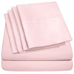 Sweet Home Collection Microfiber Deep Pocket Set-Extra Pillow Cases, Value, Pale Pink, Twin XL