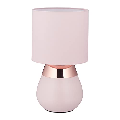 Relaxdays Bedside lamp with touch, table lamp living room