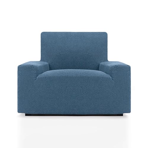 ECOMMERC3 - Sofa Cover Size 1 Seater 70-110 cm New Sofa Effect - Light Blue Sofa Cover Easy Installation Fit