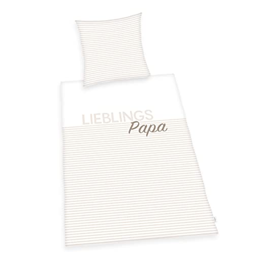 Herding Favourite daddy bedding, pillowcase approx. 70x90 cm, duvet cover approx. 140x200 cm, with easy-roll zip, 100% cotton, Renforcé
