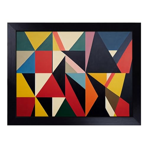 Lap Tray with Bean Bag Cushion, Miraculous Modern Abstract Art - Handmade in the UK, Raised Wooden Edge, Padded Cushion, Heat-Resistant Wipe-Clean Surface, for Meals, Laptops and Crafts