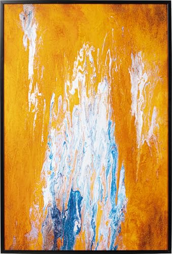 Kare Design Framed Picture Artistas, Orange, Rectangular, Abstract Wall Art, Modern Design, Decorative Home Accessories for Living Room, Bedroom, 80x120cm (HxW)