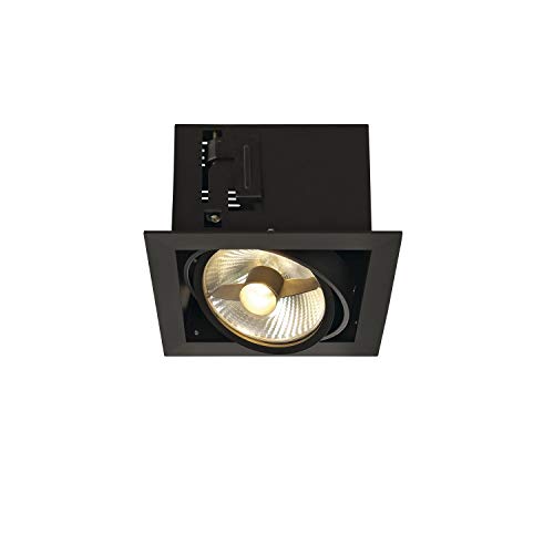 SLV recessed Ceiling Light KADUX 1 / spot, floodlight, Ceiling Spotlight, Ceiling Light, Built-in LED Light, Internal Lighting / GU10 75W Black
