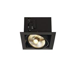 SLV recessed Ceiling Light KADUX 1 / spot, floodlight, Ceiling Spotlight, Ceiling Light, Built-in LED Light, Internal Lighting / GU10 75W Black