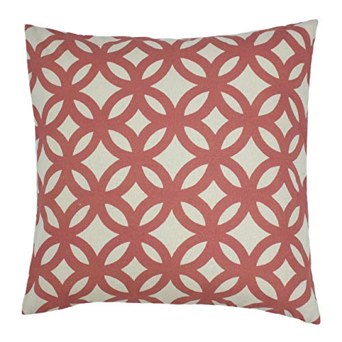 Furn Rocco Geometric Mono Print Cushion Cover, Berry, 45 x 45 Cm