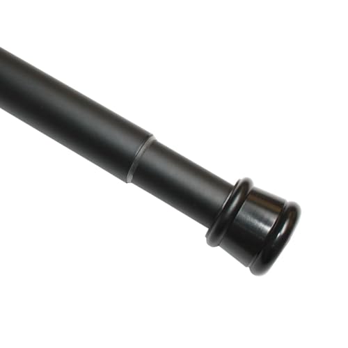 GARDINIA Tension rod, metal rod, expandable, curtain rod without drilling or screwing, diameter 23/26 mm, length 60-100 cm, matt black