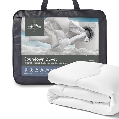 The Fine Bedding Company Spundown Double Duvet 4.5 Tog – Summer Duvet with Recycled Eco Smartfil®, Hypoallergenic and Washable, Hotel Quality Quilt – Double Bed Size