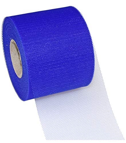 C.E. Pattberg Verona Decoration Ribbon - Blue, 50 m Tulle Band for Wrapping and Decorating, 72 mm Width, Elegant Ribbon for Easter Decorations, Baby Showers, Christmas, Wedding, and Car Decoration