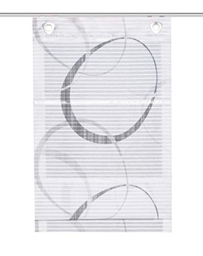 Home Fashion Vitus Magnetic Roller Blind Horizontal Stripes Digital Print Grey 130 x 45 cm