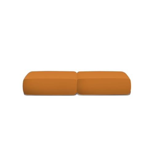 BIANCHERIAWEB Sofa Cover Solid Colour Stretch Stain Resistant Shaped Model Orange Seat Orange