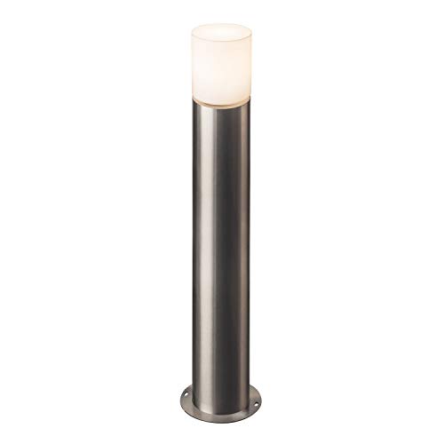 SLV Floor lamp ROX ACRYL 90 Pole/Outdoor Lighting for Paths, Walls, entrances, LED Outdoor Garden lamp / E27 IP44 20W Stainless Steel