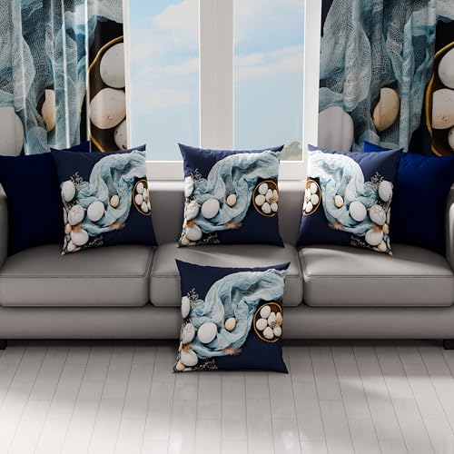 PETTI Artigiani Italiani - Set of 2 Easter Cushion Covers 60x60 cm in Microfibre, Easter Decorative Cushions for Bedroom, Sofa and Living Room, 2 Decorative Pillow Covers, 100% Made in Italy