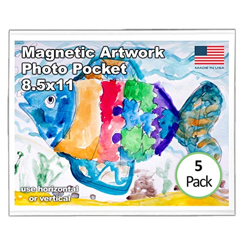 Magtech Magnetic Pocket Frame, Holds 8.5 x 11 Inches Photos, Children's Artwork