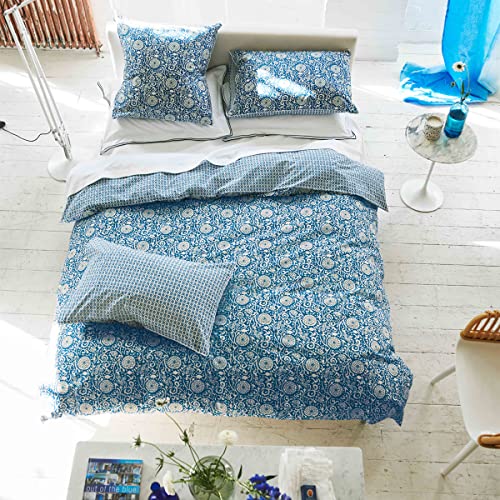 Designer Guild Cotton Percale Printed Duvet Cover, Shaqui Porcelain, 240 x 220 cm
