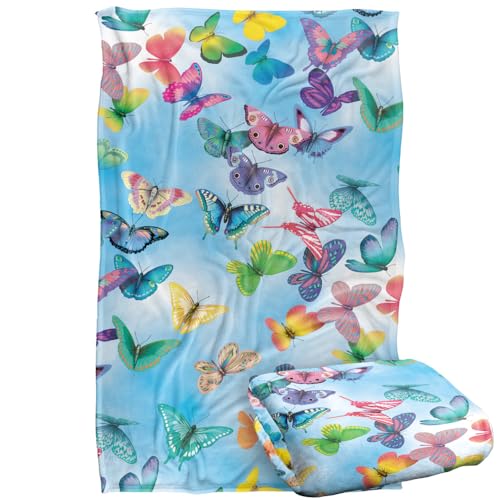 Jq Licensing - Royce Mcclure Butterfly Sky Pattern Silky Touch Super Soft Throw Blanket 91 x 147 Cm