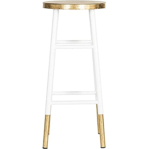 SAFAVIEH Glam Bar & Counter Stool, in White and Gold