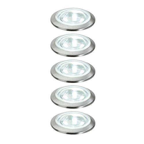 Paulmann 3291 TIP LED recessed luminaire Mini round incl. 5x0.5W recessed spotlight brushed iron spot metal recessed lamp 6500K