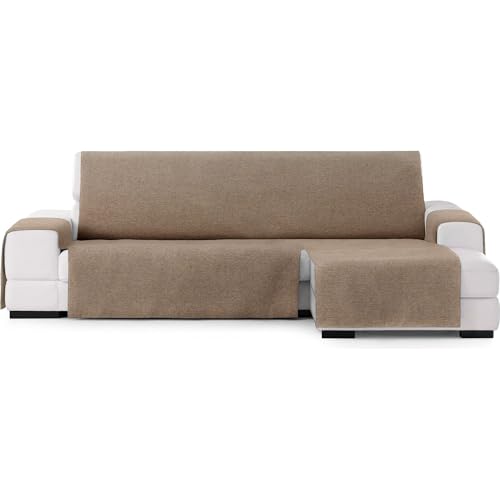 ECOMMERC3 Universal and Versatile Chaiselong Normal Right Sofa Cover ??? Beige Chaiselong Sofa Cover Protector Easy to Install for Back, Seat and Arms