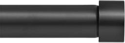 (70cm - 120cm .) - Drapery Decorative Window Curtain Rod - Ivilon End Cap Style Design, 2.5cm Diameter, 28 to 120cm Colour Black