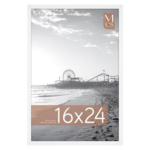 MCS Gallery Foundation Poster Frame, Picture Frame For Wall Art, White, 16 x 24 Inch, Single