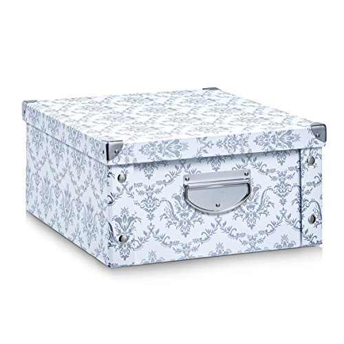 Zeller Present Vintage Cardboard Storage Box, White
