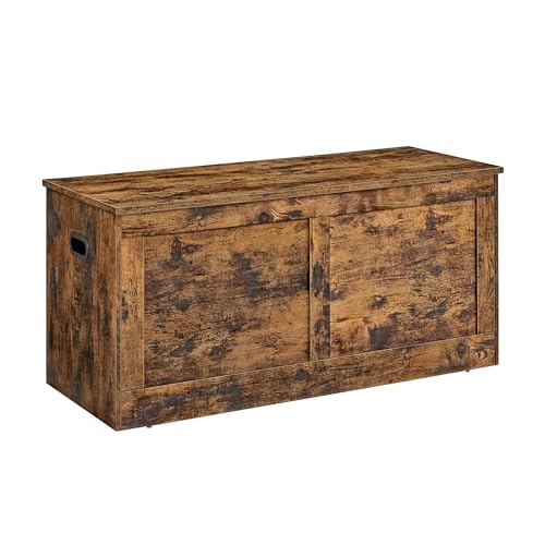VASAGLE Storage Chest, Storage Bench, Blanket Box with Safety
