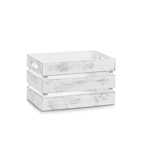 "Zeller 15130 ""Vintage Storage Box, White, 31 x 21 x 18.7 cm"
