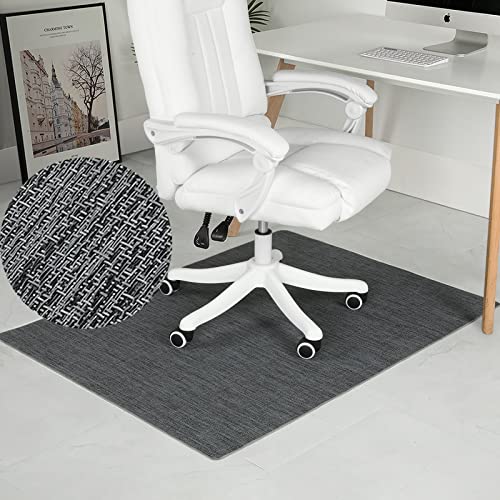 "RccugmatS Chair Mat for Hardwood Floor, 36"" x 48"" Heavy Duty Office Chair Mat for Rolling Chairs, Anti Slip, Computer Desk Chair Mat, Floor Protector for Home Office, Black&Grey"