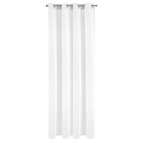 Eurofirany Smooth Transparent 8 Eyelets Shimmering Glitter Curtains Modern Simple Bedroom Children's Room Living Room White 135 x 250 cm