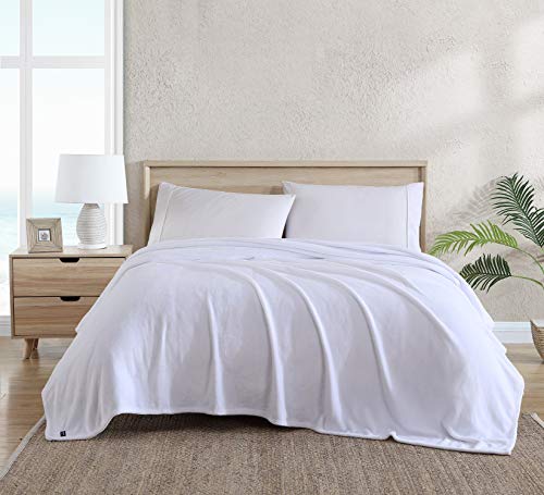 Tommy Bahama - Blanket-Super Soft & Cozy Fleece, Reversible, Anti-Pill & Medium Weight, Oeko-Tex Certified, Ultra Plush, White, King